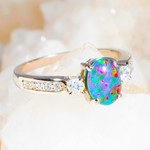 ENCHANTED JOURNEY STERLING SILVER AUSTRALIAN OPAL RING