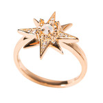 MARIELLA 14KT ROSE GOLD PLATED AUSTRALIAN WHITE OPAL RING