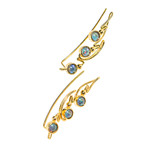 FAIRY WINGS 18KT YELLOW GOLD PLATED AUSTRALIAN OPAL EARRINGS