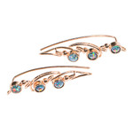 IRIDESSA 18KT ROSE GOLD PLATED AUSTRALIAN OPAL EARRINGS