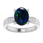 Oval Black Opal 7_Sterling Silver_Oval