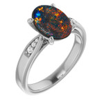 Oval Black Opal 8_Sterling Silver_Oval