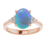 Oval Black Opal 92_Rose Gold_Oval