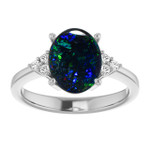 Oval Black Opal 7_Sterling Silver_Oval