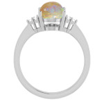 Oval White Opal 30_Sterling Silver_Oval