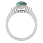 Oval Opal Triplet 70_Sterling Silver_Oval