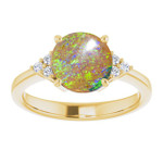 Round Boulder Opal 52_Yellow Gold_Round