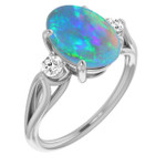 Oval Black Opal 75_Sterling Silver_Oval