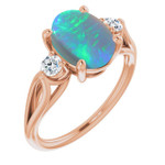 Oval Black Opal 92_Rose Gold_Oval