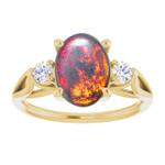 Oval Black Opal 10_Yellow Gold_Oval