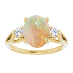 Oval White Opal 30_Yellow Gold_Oval