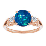 Round Black Opal 49_Rose Gold_Round