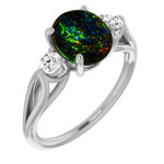 Round Boulder Opal 50_Sterling Silver_Round