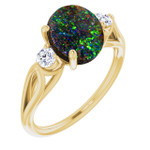 Round Boulder Opal 51_Yellow Gold_Round