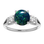 Round Black Opal 54_White Gold_Round