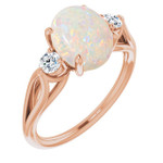 Round White Opal 57_Rose Gold_Round