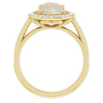 Round White Opal 57_Yellow Gold_Round