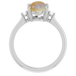 Oval White Opal 30_Sterling Silver_Oval