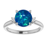 Round Black Opal 49_White Gold_Round