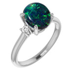 Round Black Opal 54_Sterling Silver_Round