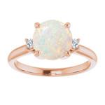 Round White Opal 57_Rose Gold_Round