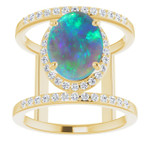 Oval Black Opal 75_Yellow Gold_Oval