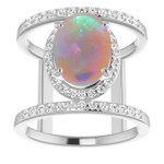 Oval Black Opal 76_White Gold_Oval