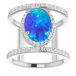 Oval Black Opal 78_White Gold_Oval