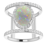 Oval Black Opal 91_White Gold_Oval