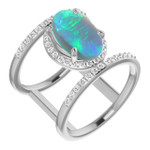 Oval Black Opal 92_White Gold_Oval