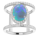 Oval Black Opal 92_White Gold_Oval