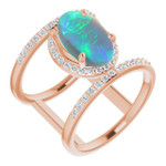 Oval Black Opal 92_Rose Gold_Oval