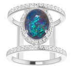 Oval Black Opal 2_Sterling Silver_Oval