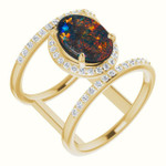 Oval Black Opal 8_Yellow Gold_Oval