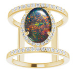 Oval Black Opal 8_Yellow Gold_Oval