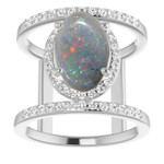 Oval Black Opal 12_Sterling Silver_Oval