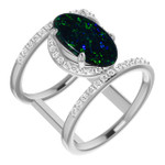 Oval Black Opal 17_Sterling Silver_Oval