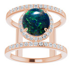 Round Black Opal 54_Rose Gold_Round