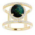 Round Boulder Opal 55_Yellow Gold_Round