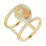 Oval White Opal 30_Yellow Gold_Oval
