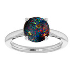 Round Boulder Opal 47_White Gold_Round