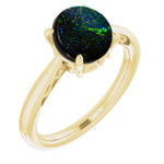 Round Boulder Opal 55_Yellow Gold_Round