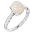 Round White Opal 57_Sterling Silver_Round