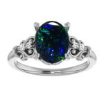 Oval Black Opal 7_Sterling Silver_Oval