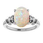 Oval White Opal 18_Sterling Silver_Oval