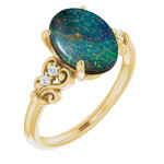 Oval Boulder Opal 35_Yellow Gold_Oval