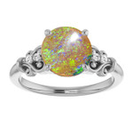 Round Boulder Opal 52_White Gold_Round