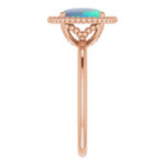 Oval Black Opal 92_Rose Gold_Oval