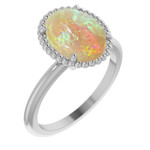 Oval White Opal 30_White Gold_Oval