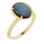 Oval Boulder Opal 33_Yellow Gold_Oval